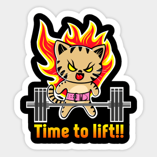 fitness girl, gym girl, weightlifting girl, barbell girl, Sticker